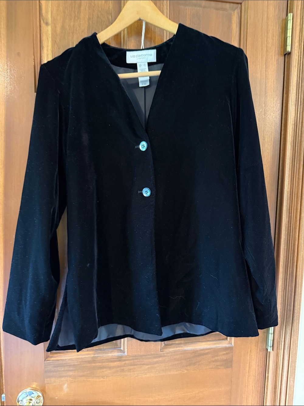 Liz Claiborne Black Velvet Blazer